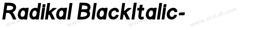 Radikal BlackItalic字体转换